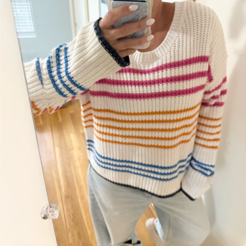 Blue Rain Multicolored Striped Sweater